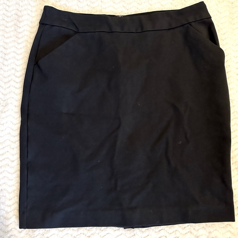 J. Crew Black Pencil Skirt Knee-Length Work